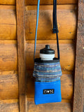 Ajax Blue Water Bottle Holder/Purse-Home Dec Print fabric multi colors