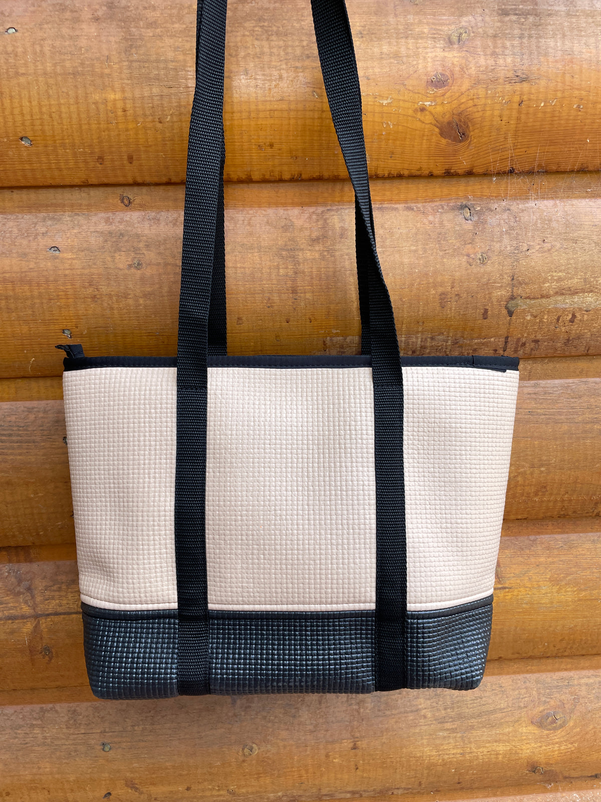 Tote Bag - black/ tan mat colors-LIMITED