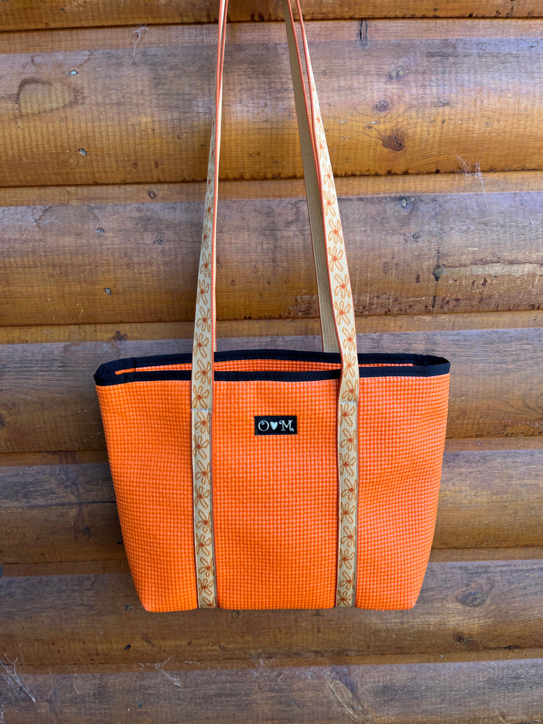 OM Tote-Orange Zip Top