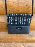 3 Zip Bag Black- Geometric Home Decor fabric