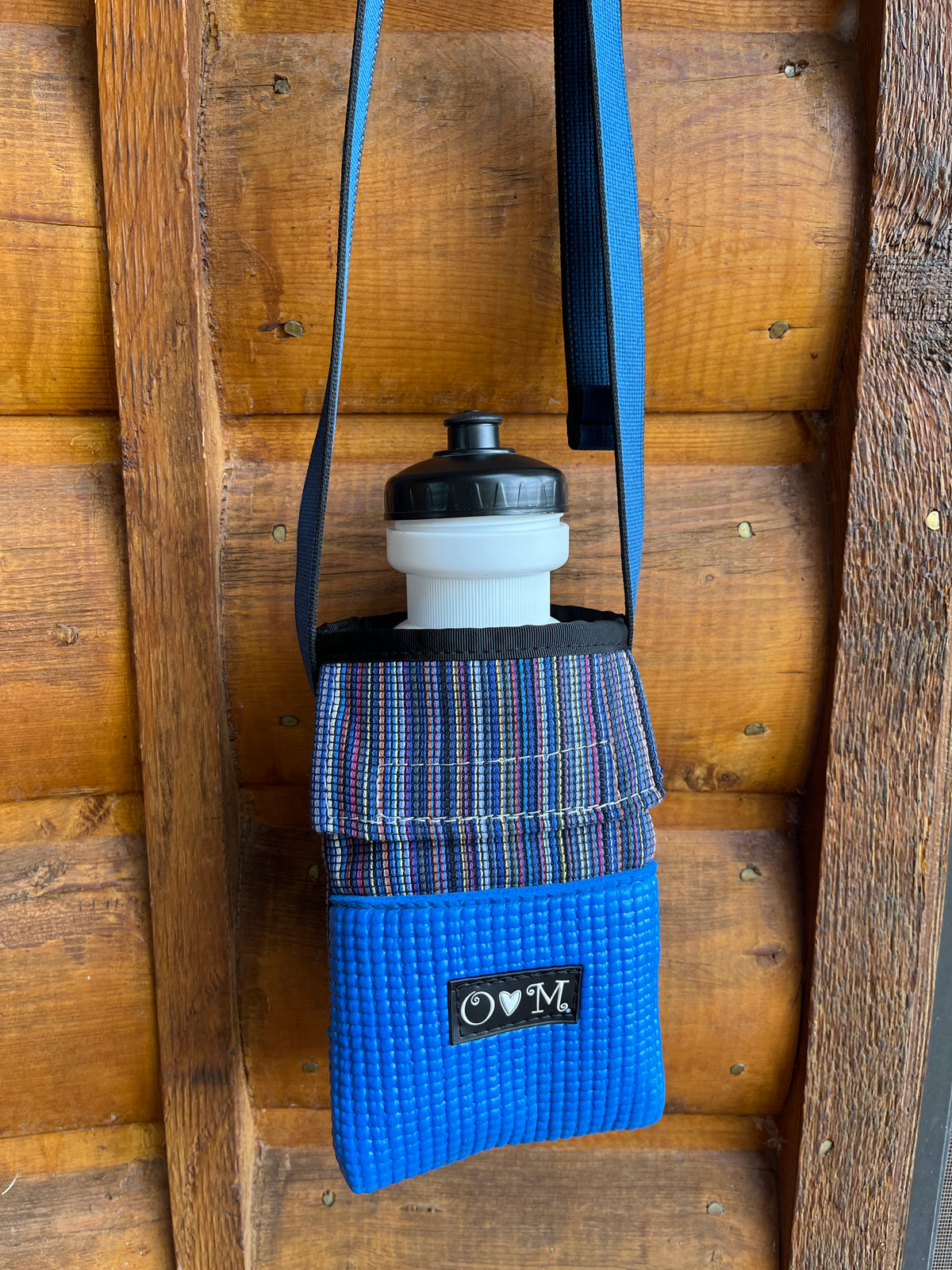 Ajax Blue Water Bottle Holder/Purse-Stripe Home dec Print