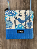 Stella  Blue Cross Body Purse-Birds