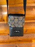 Ajax Black Water Bottle Holder-Geometric Circle Print Home Decor Fabric