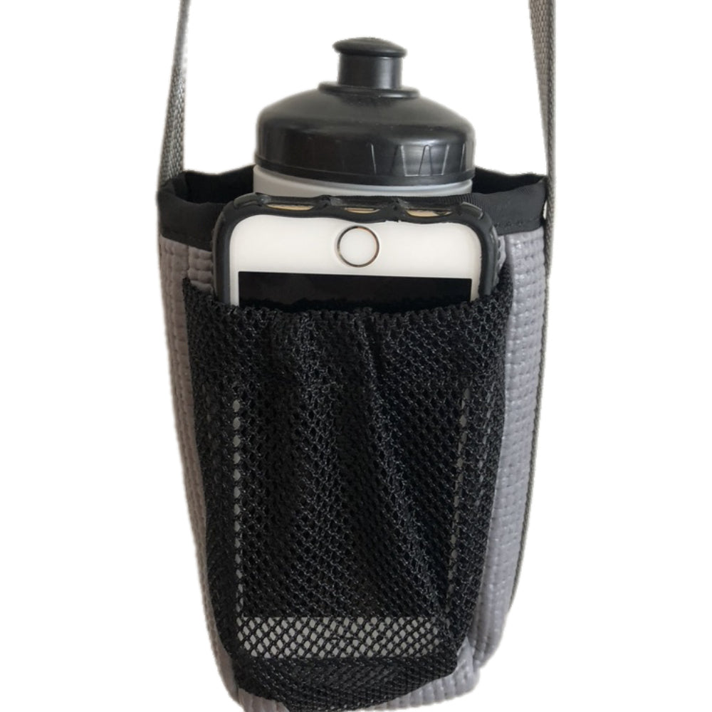 Ajax Water Bottle Holder Purse- Gray home decor print fabric