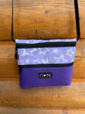 3 Zip Bag Purple- Star print Fabric