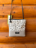 Stella Gray Crossbody purse-Animal print fabric