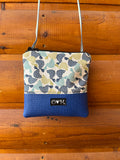Stella Blue Crossbody purse-Green and blue turtles