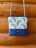 Stella Blue Cross Body purse- Whale print fabric