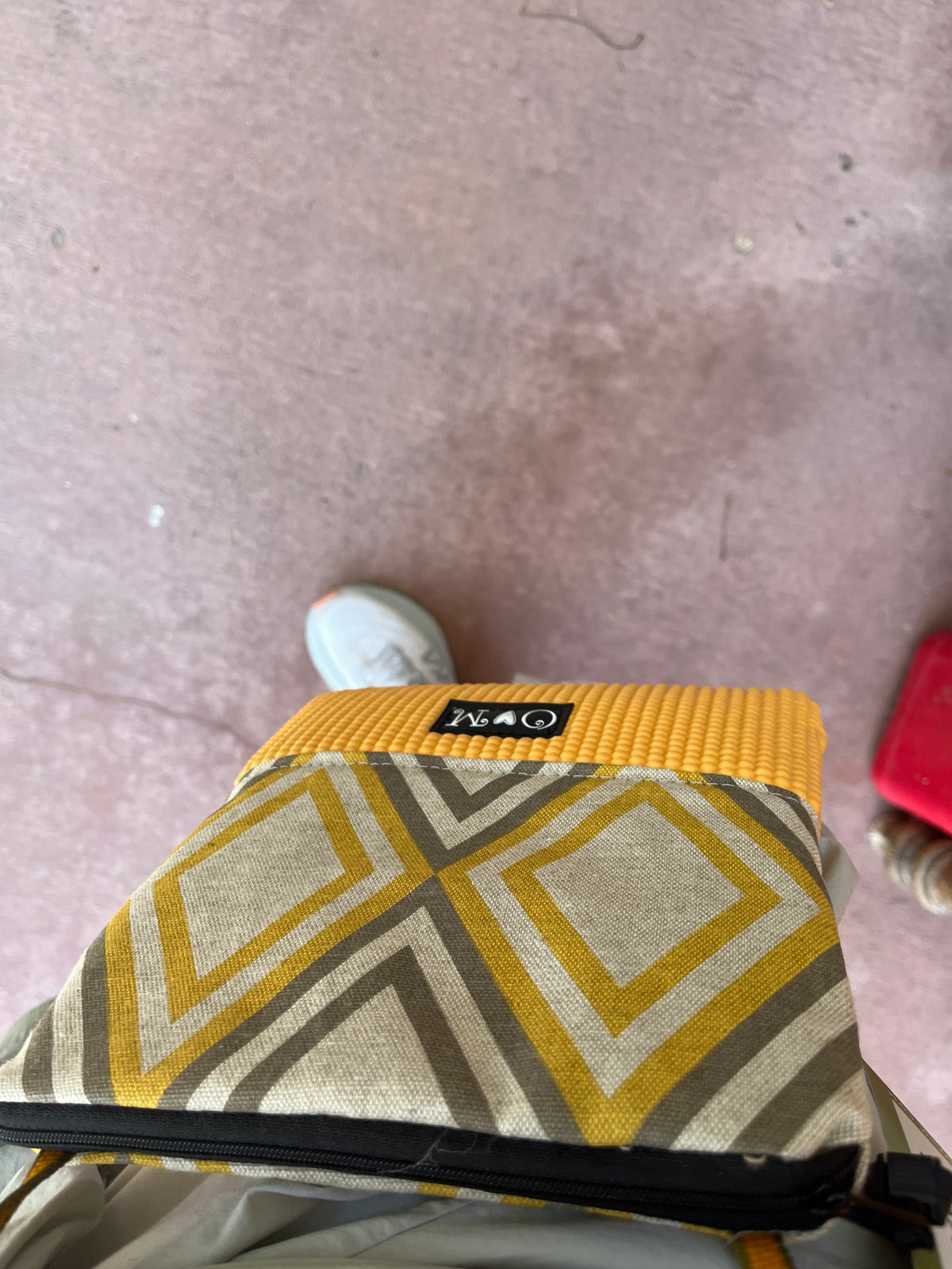Stella Yellow Purse -Geometric print fabric