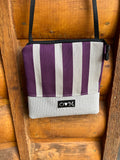 Stella Gray Cross Body- Purple and Gray Stripes