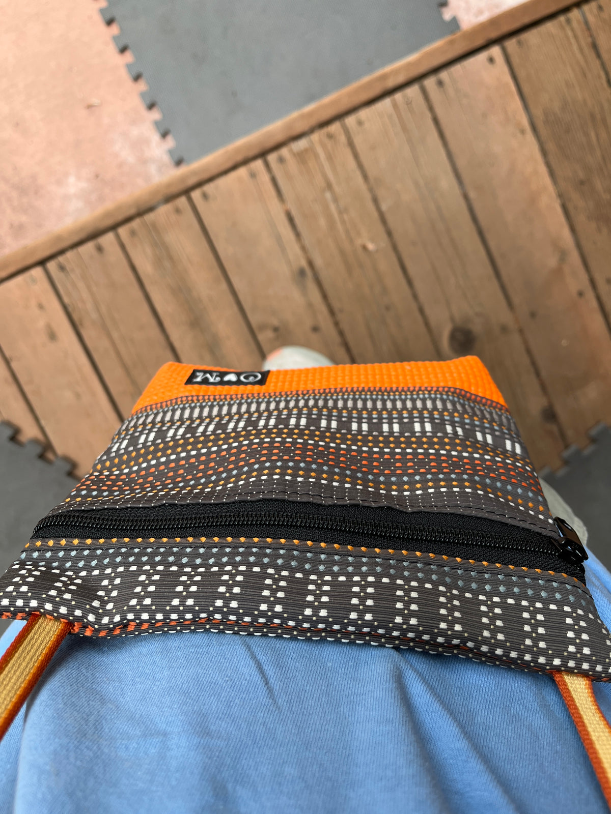 Lola Orange-Geometric Print Fabric