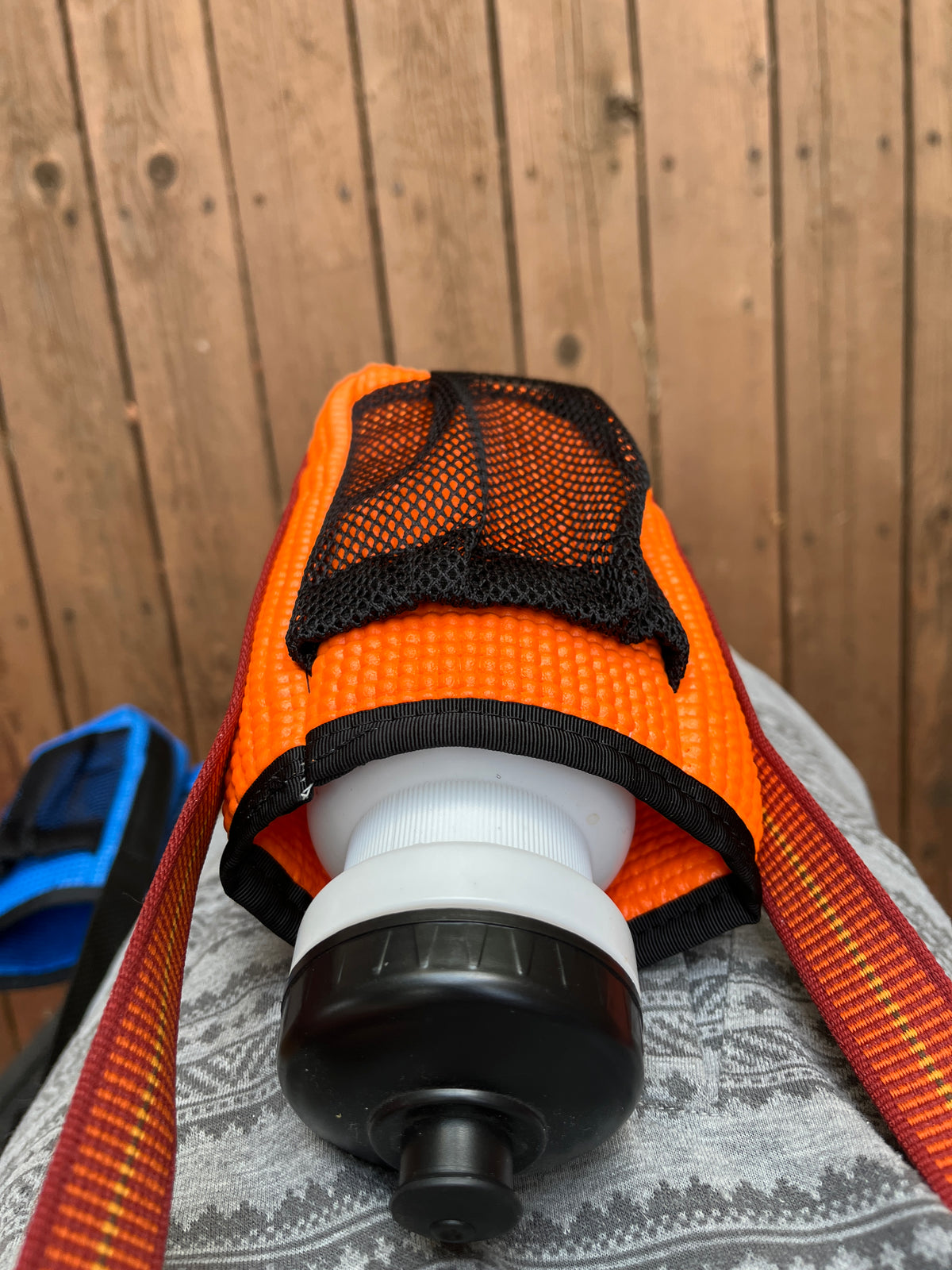 Ajax Orange Water Bottle Holder Purse- Home decor Fabric