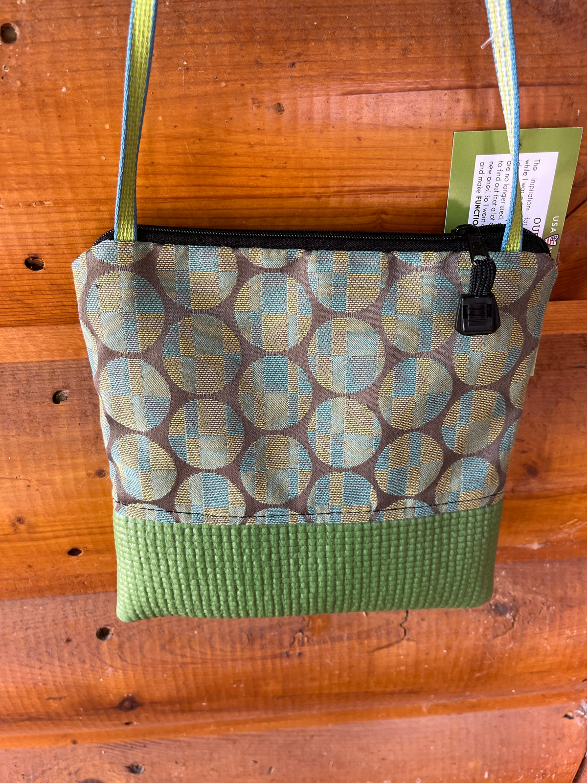 Stella  Green Cross Body Purse-Circles
