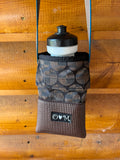 Ajax Brown Water Bottle Holder/ Purse-Geo home dec fabric