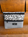 3 Zip Bag Gray- Animal Print Fabric