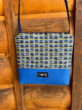 Stella Blue Cross Body- Geometric home dec fabric
