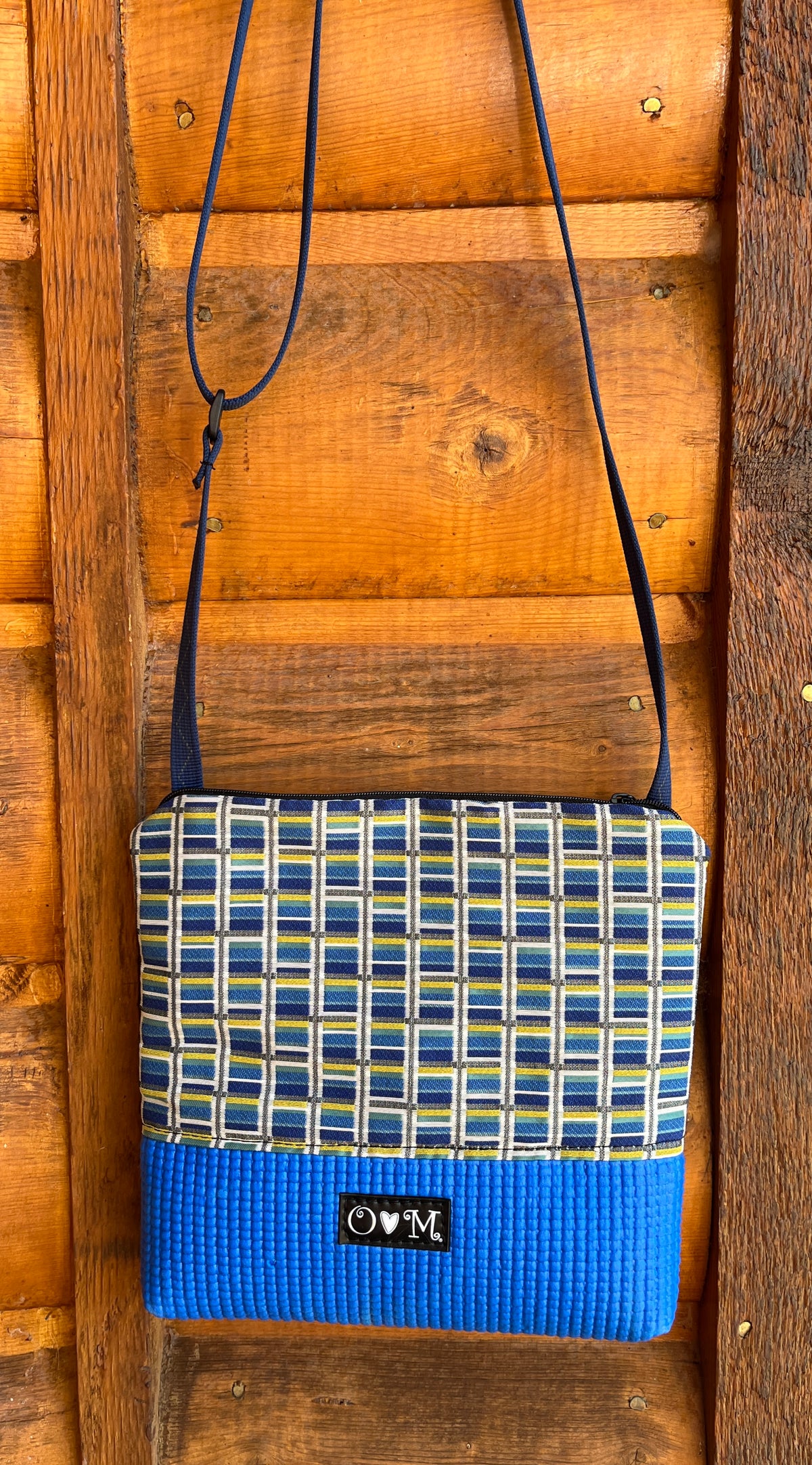 Stella Blue Cross Body- Geometric home dec fabric