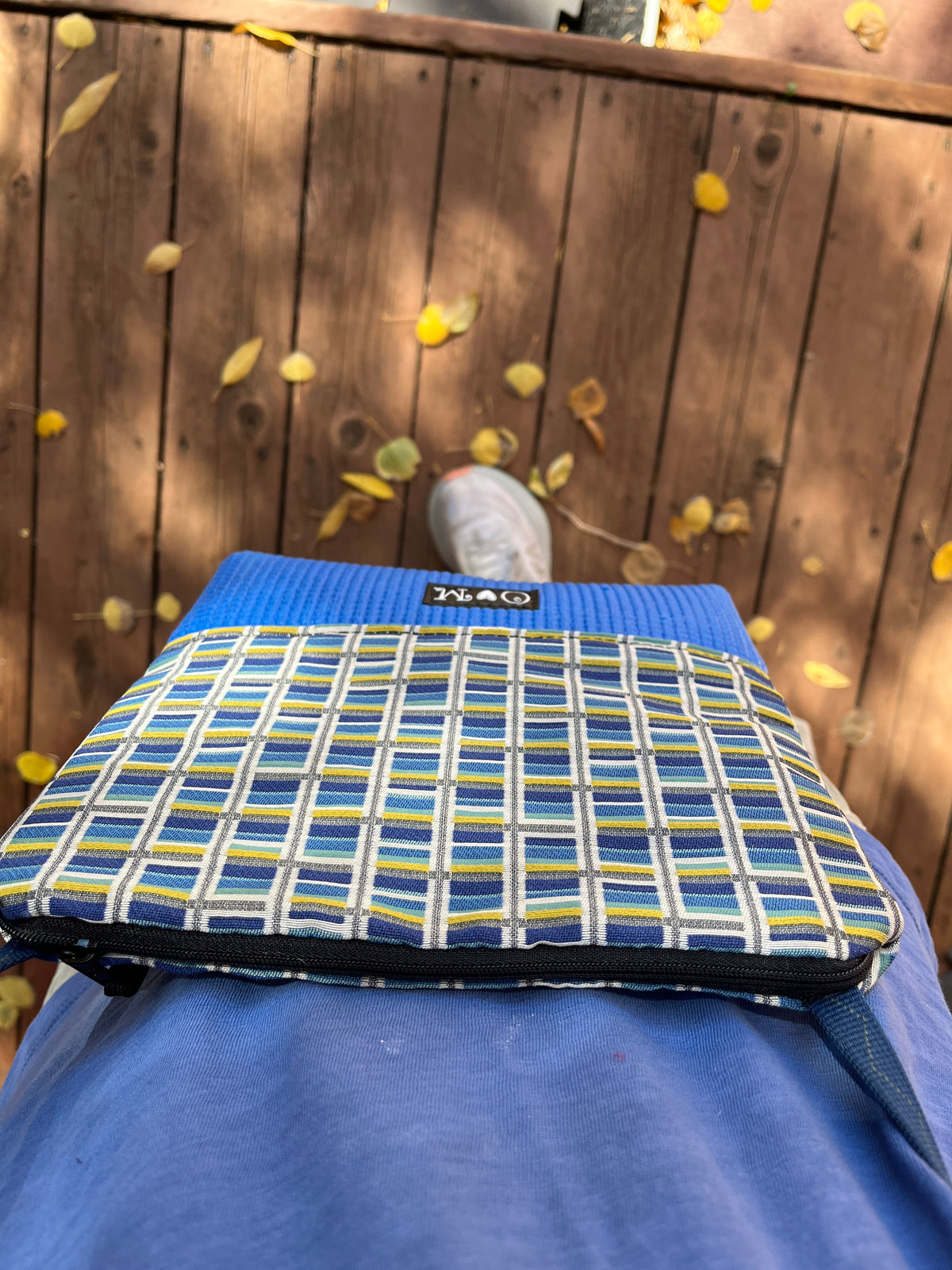 Stella Blue Cross Body- Geometric home dec fabric