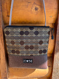 Stella Brown Cross Body- Dots Print Fabric