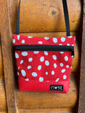 Lola Red Adjustable strap-Dots print fabric