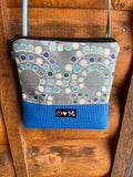 Stella Blue Cross body-Home dec dots fabric