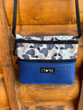 3 Zip Bag Blue- Blue and Gray Turtle Print Fabric