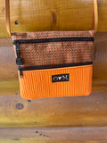 3 Zip Bag Orange-Home Dec orange fabric