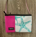 GoGo Pink- Teal blue Starfish fabric