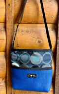 Bernie Blue Crossbody Bag- Home dec Print Fabric