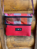 3 Zip Bag Red - Geometric Home Dec Fabric
