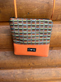 Stella Orange Cross Body Purse- Geometric Print Fabric Home dec