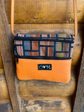 3 Zip Bag Orange- Geometric Home Dec Fabric