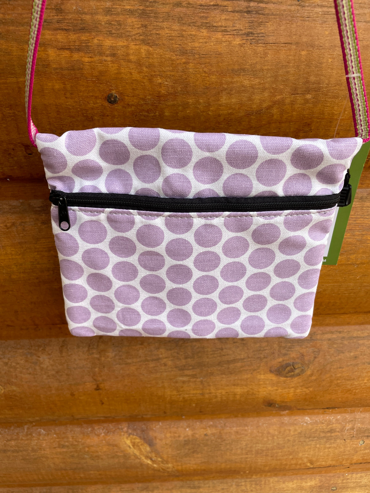 3 Zip Bag Purple- Polka Dots print Fabric