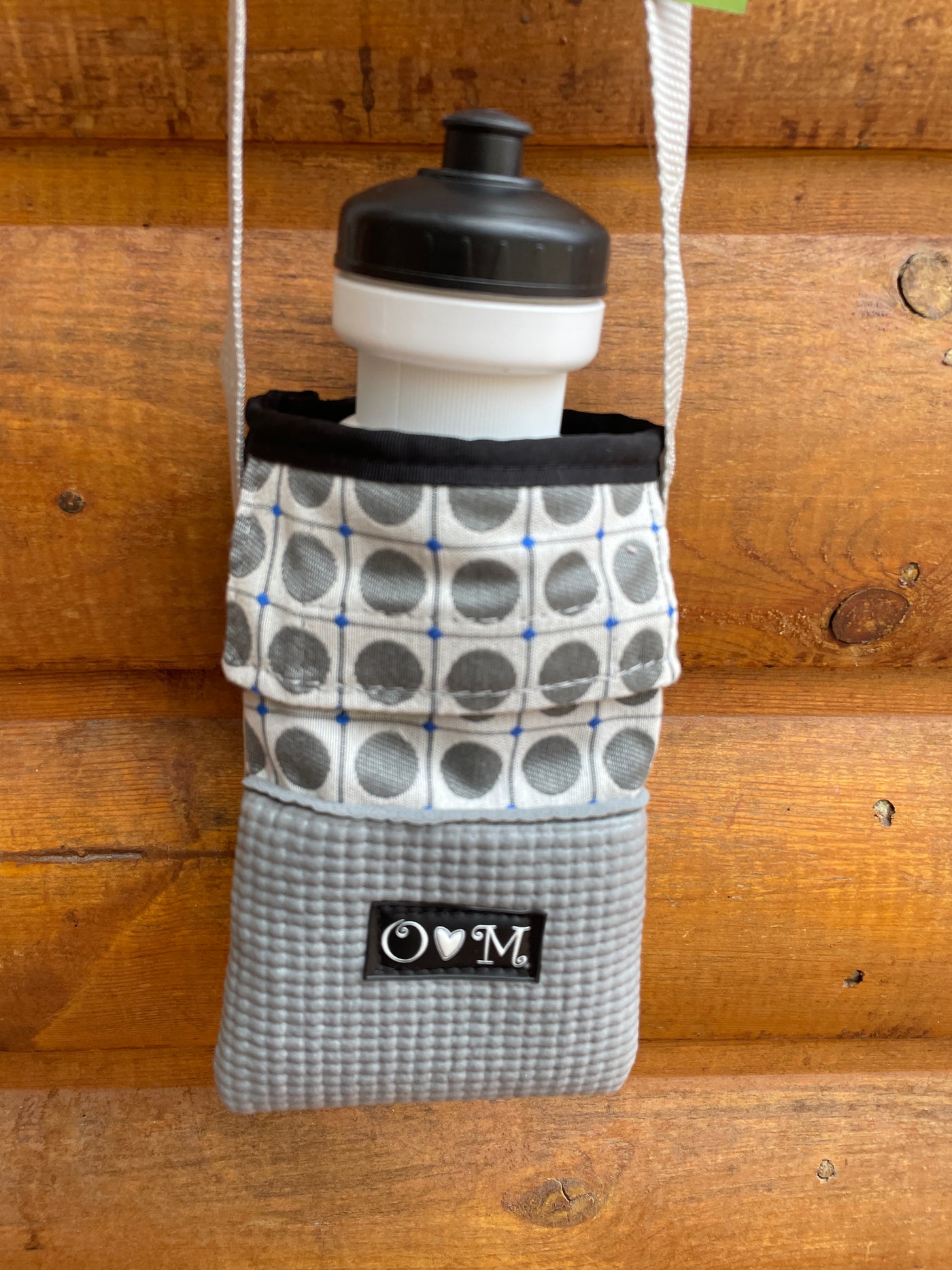 Cross Body Bag Bottle Holder | Grey Damask