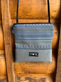 Stella Gray Cross Body Purse- Geometric home decor fabric