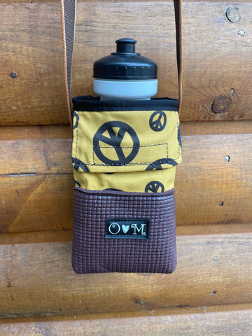 Ajax Brown Water Bottle Holder/Purse-Peace