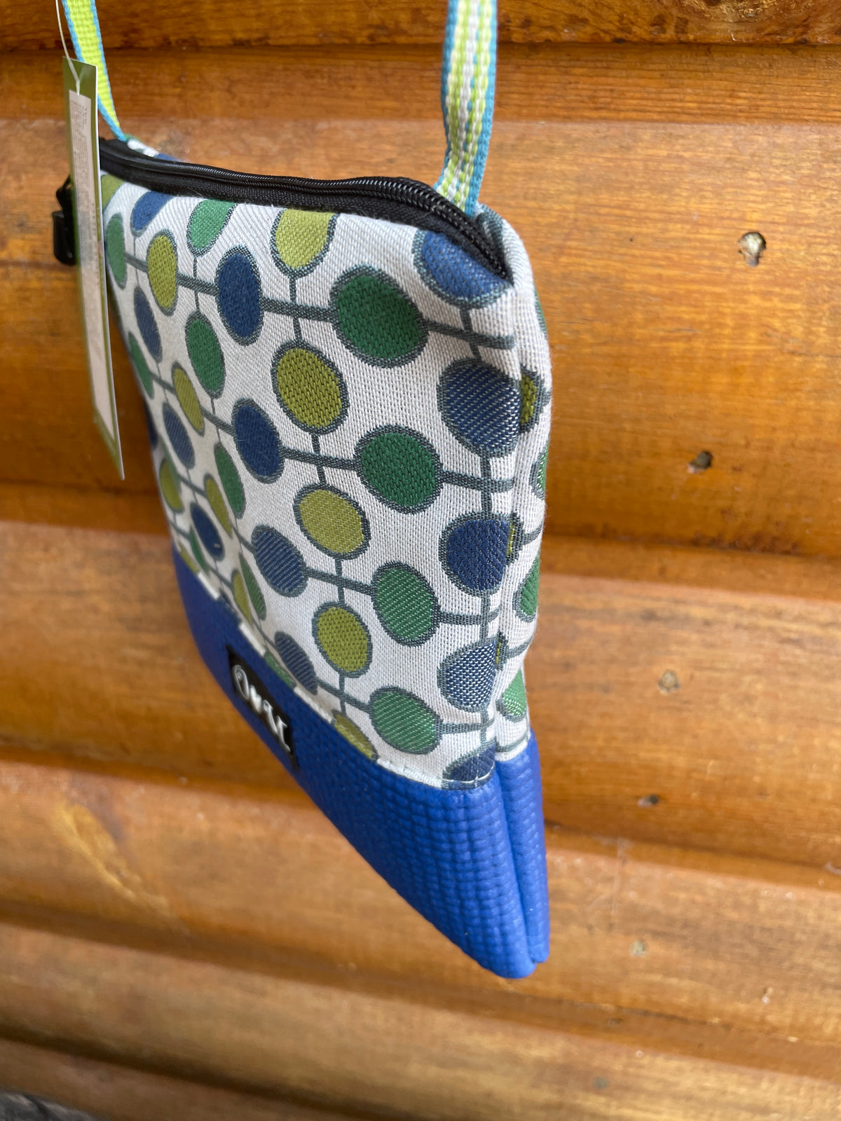 Stella Blue Cross Body- Multi Color Dot Print Fabric