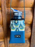 Ajax Dark Teal Water Bottle Holder Purse-Circle Home Decor Fabric