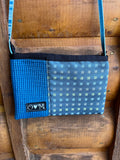 GoGo Dark Teal Crossbody Purse-Dots Print Fabric