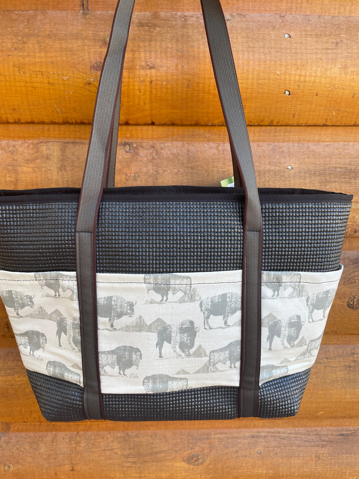 Molly black buffalo tote