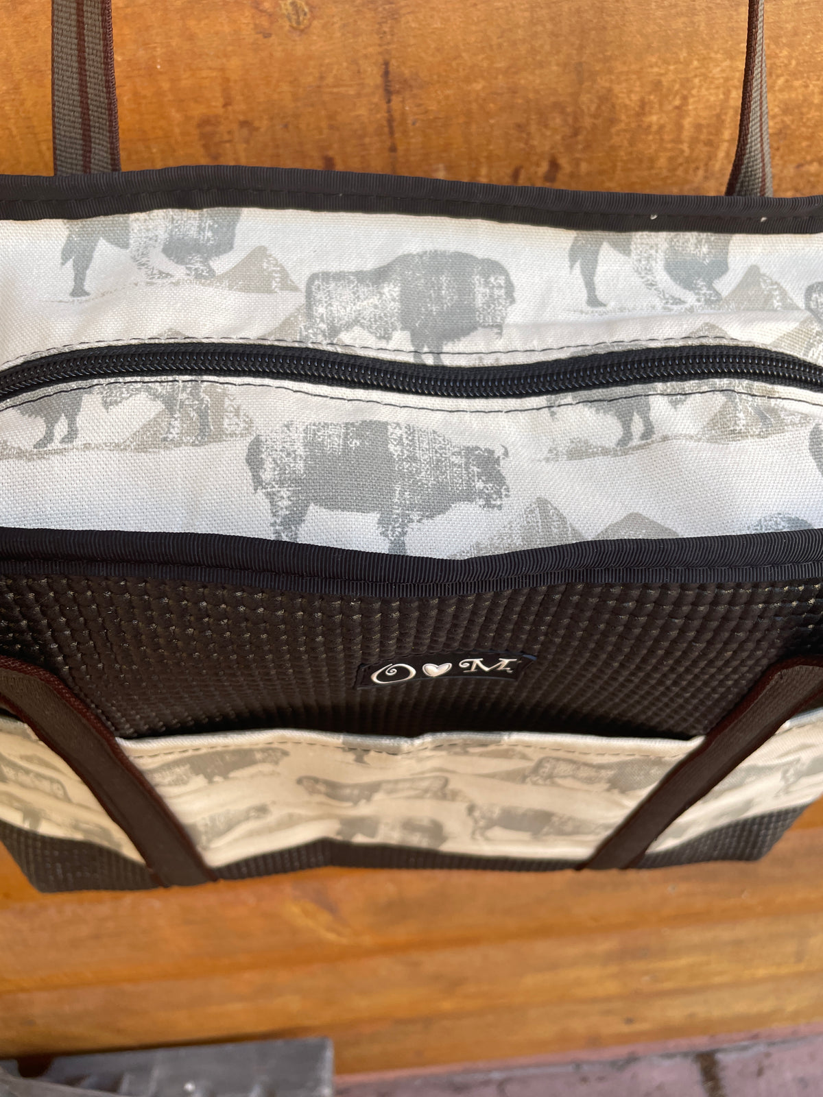 Molly black buffalo tote