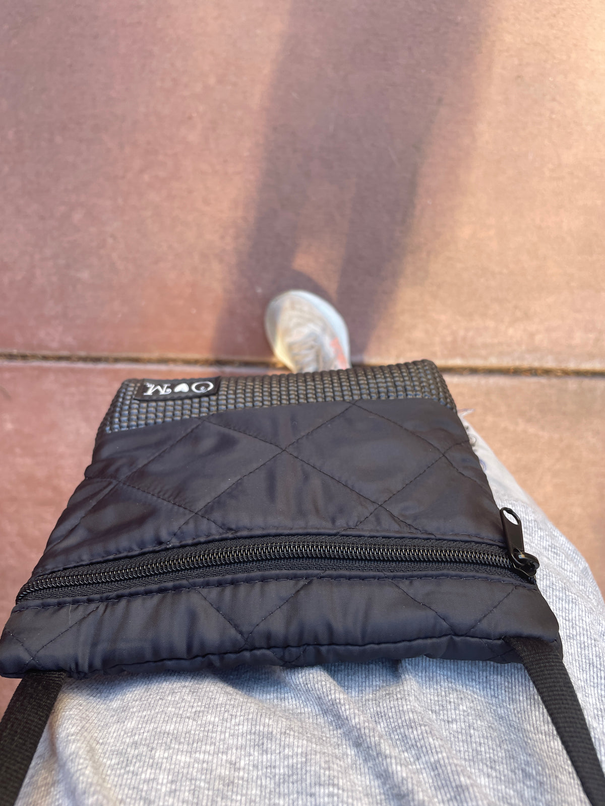 Black Lola Cross Body Purse-Puffy fabric