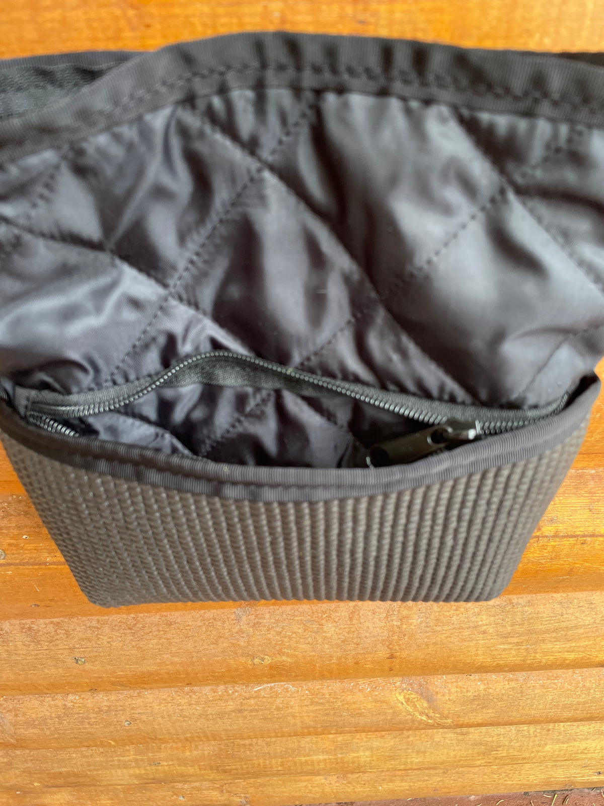 Bernie Black Crossbody Purse-Black Puffy Fabric