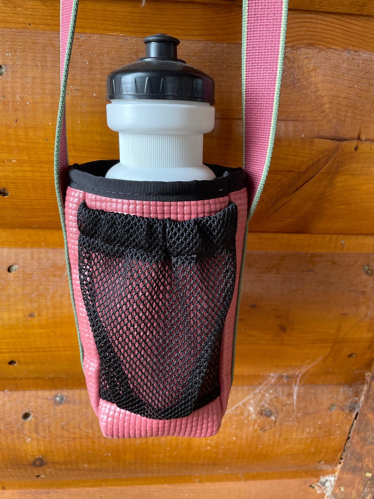 Ajax Mauve/Pink Water Bottle Holder/Purse-Dog Print