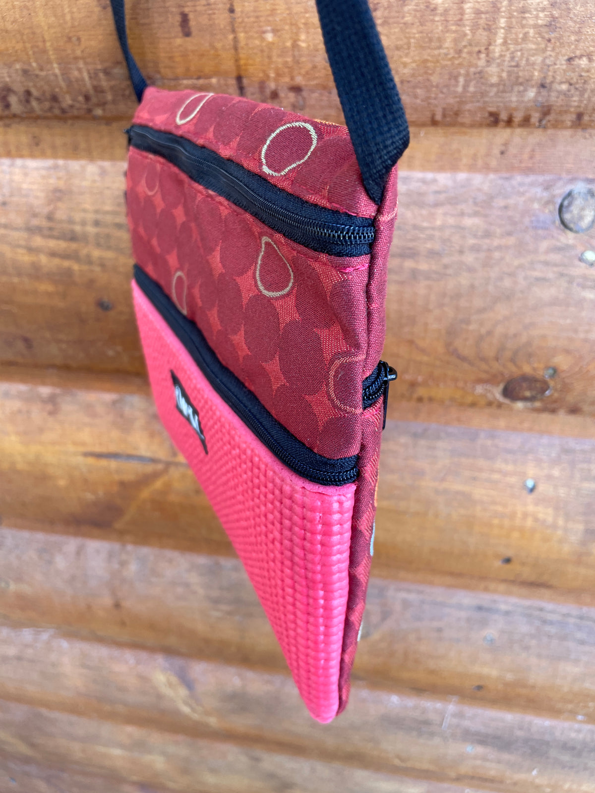 3 Zip Red -Dots Print Fabric