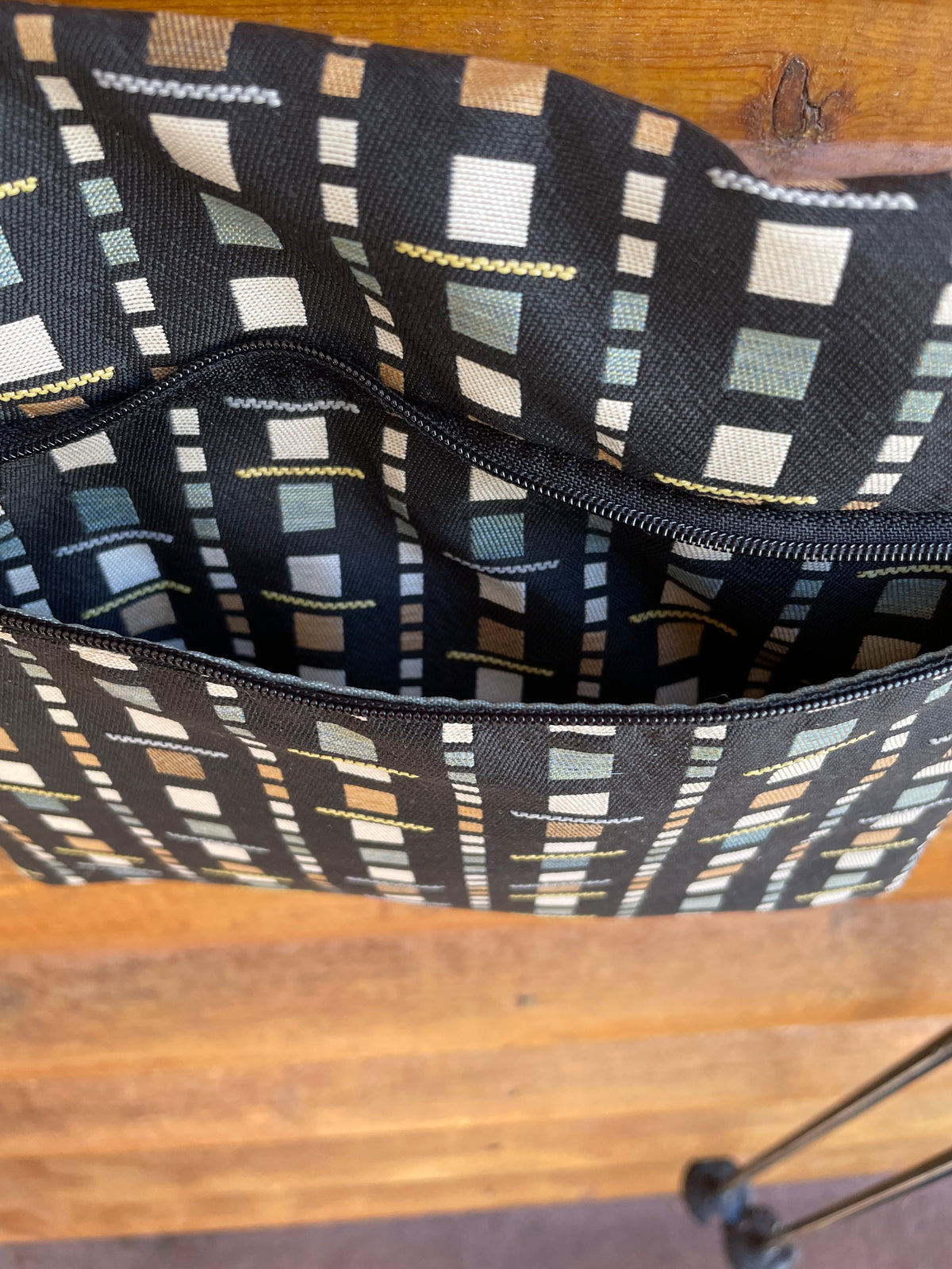 Lily Black Adjustable Strap-Geometric Print Home Decor Fabric
