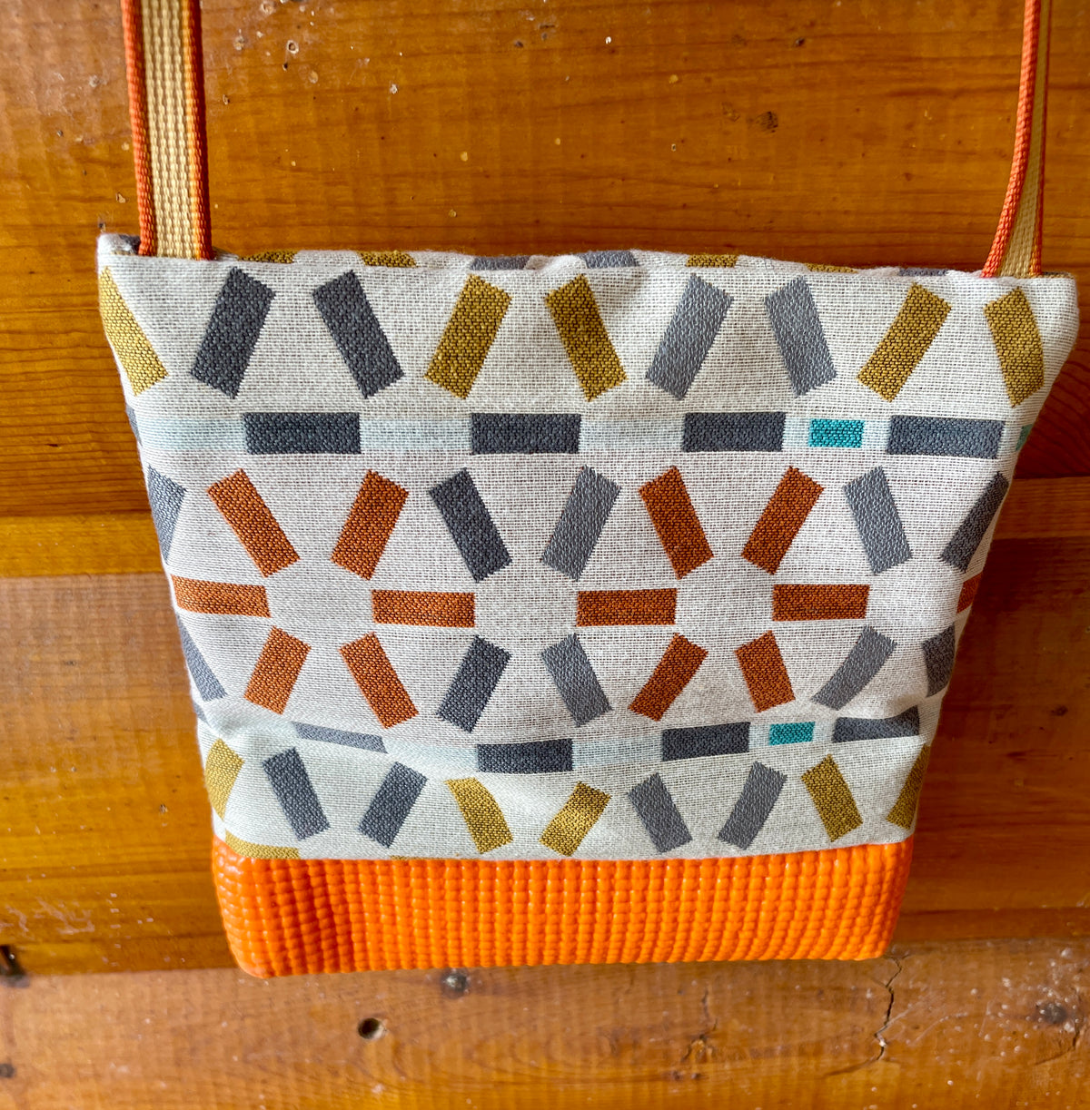 Orange Lola- Geometric Print Fabric