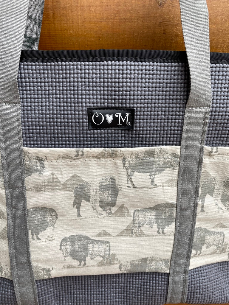 Molly Gray buffalo tote bag