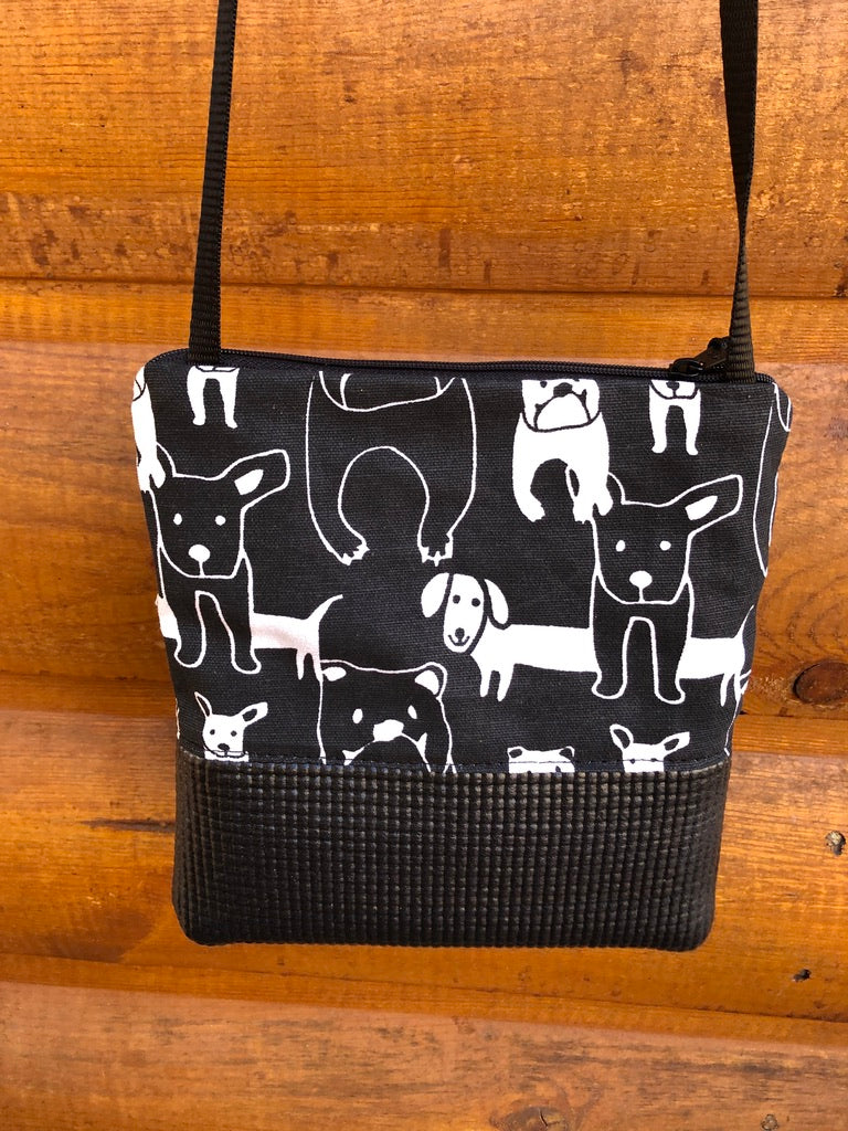 Stella Black Cross Body Purse-Dogs