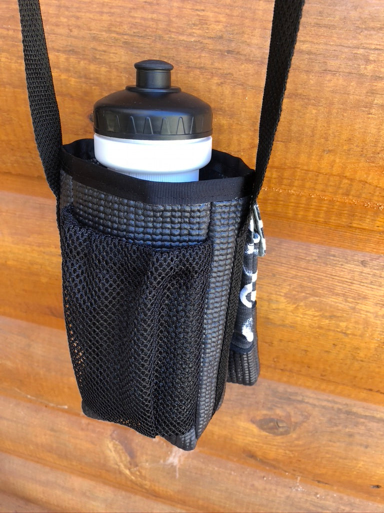Ajax Black Dot Print Water Bottle Holder & Purse